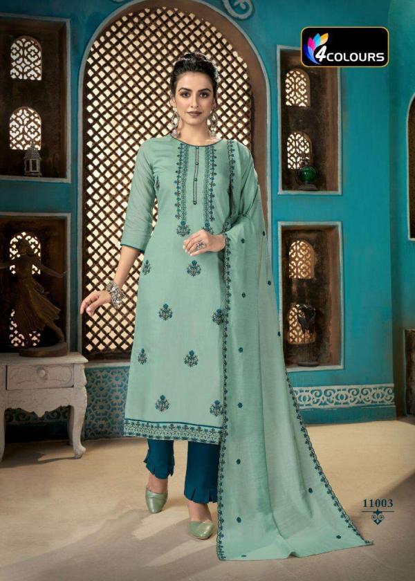 4 Colours Aleena Designer Silk Ethnic Wear Readymade Salwar 